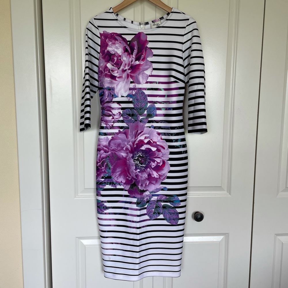 Beige by Eci Size 8 Scuba Dress